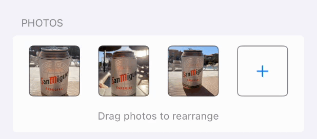 drag and drop photos